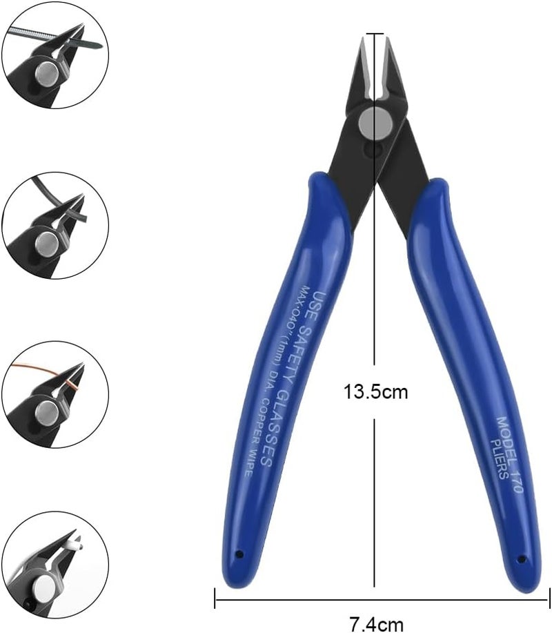 Ainiv Precision Tweezers Set, 11PCS Anti-Static ESD Tweezers Set with 1PCS Micro Wire Cutter for Modeling, Electronic Repair, Handicraft, Laboratory, Jewelry Manufacturing, Hobby etc - Image 4